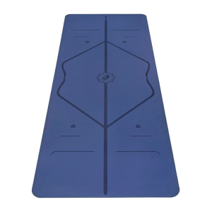 Mat de yoga premium color azul con textura antideslizante disponible en Ambara Yoga
