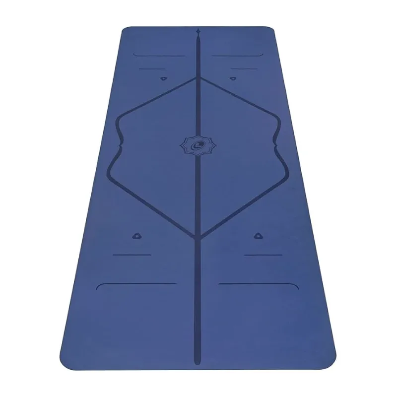 Mat de yoga premium color azul con textura antideslizante disponible en Ambara Yoga